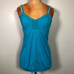 Lululemon turquoise blue tank top reflective strap